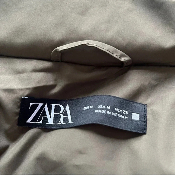 Zara  CROPPED QUILTED VEST Grey WATER AND WIND PROTECTION medium - Picture 2 of 9